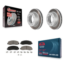 Load image into Gallery viewer, Front Coated Disc Brake Rotors &amp; Ceramic Pad Kit For Ford F-250 Super Duty F-350