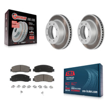 Charger l'image dans la galerie, Front Coat Disc Brake Rotors Ceramic Pad Kit For Ford F-250 Super Duty F-350 4WD