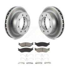 Load image into Gallery viewer, Front Coated Disc Brake Rotors &amp; Ceramic Pad Kit For Ford F-550 Super Duty F-450