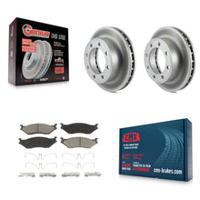 Charger l'image dans la galerie, Front Coated Disc Brake Rotors &amp; Ceramic Pad Kit For Ford F-550 Super Duty F-450