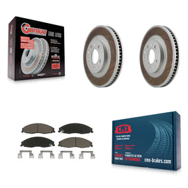 Front Coat Brake Rotor Ceramic Pad Kit For Cadillac CTS With Standard Suspension