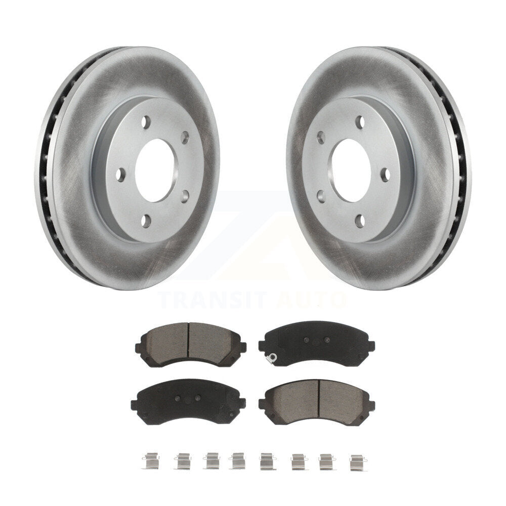 Front Coated Disc Brake Rotor Ceramic Pad Kit For Buick Rendezvous Pontiac Aztek