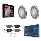 Front Coated Disc Brake Rotors And Ceramic Pads Kit For Volkswagen CC