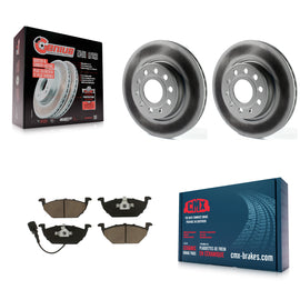 Front Coated Disc Brake Rotors And Ceramic Pads Kit For Volkswagen Jetta