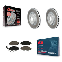 Load image into Gallery viewer, Front Coated Disc Brake Rotors And Ceramic Pads Kit For Volkswagen CC AWD
