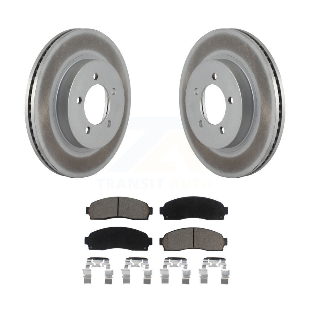 Front Coated Brake Rotor & Ceramic Pad Kit For Ford Explorer Mercury Mountaineer