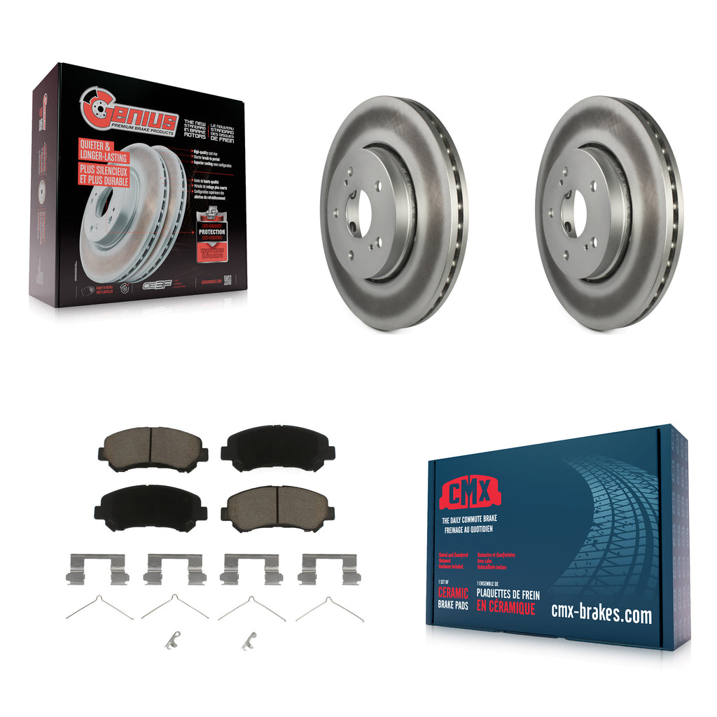 [Front] 2010-2013 Suzuki Kizashi Premium Coated Rotors & Ceramic Pads Brake Kit For Max Braking