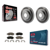 Front Coated Disc Brake Rotors And Ceramic Pads Kit For Nissan Altima