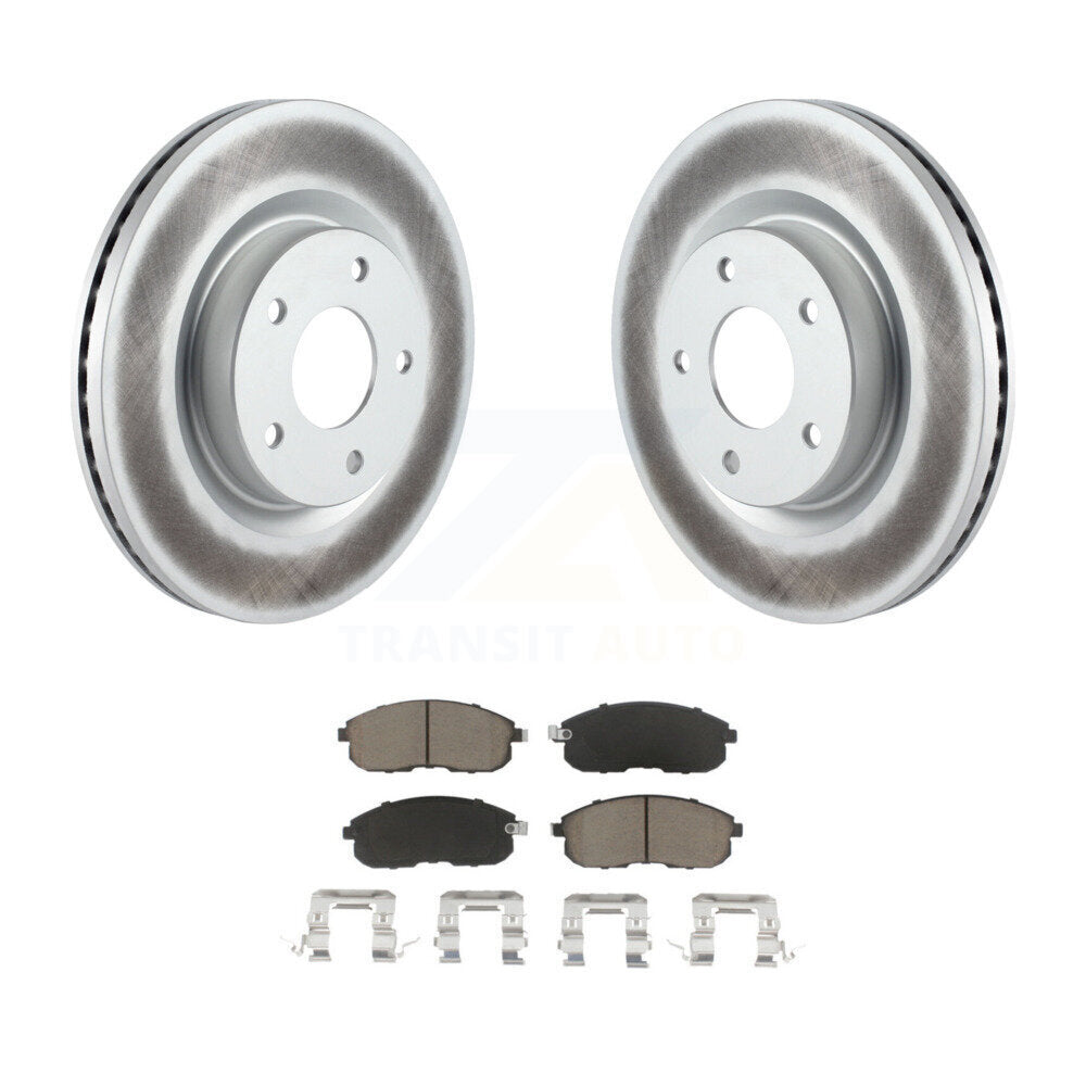 Front Coated Disc Brake Rotors And Ceramic Pads Kit For Nissan Altima