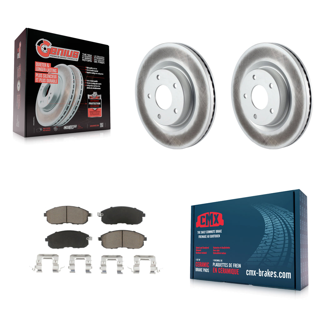 Front Coated Disc Brake Rotors And Ceramic Pads Kit For Nissan Altima