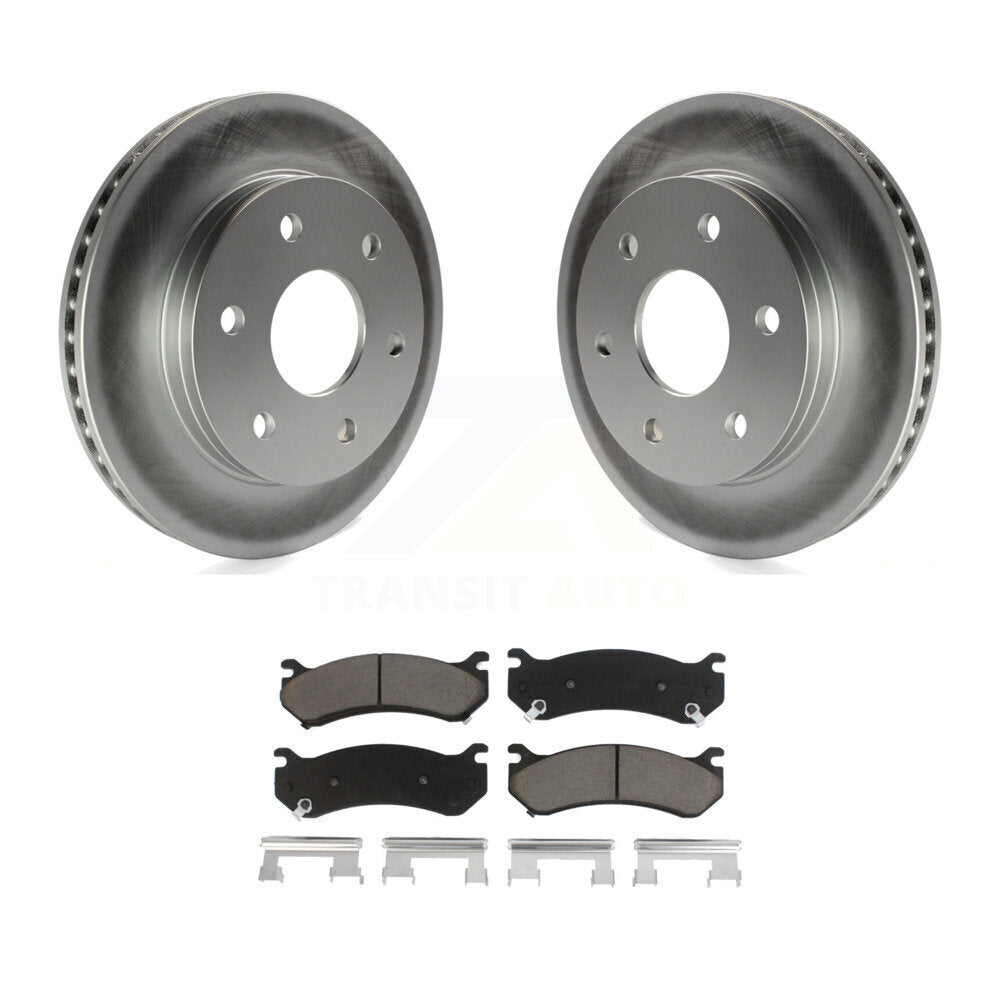 Front Coat Brake Rotor Ceramic Pad Kit For Chevrolet Silverado 1500 GMC Tahoe XL