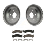 Front Coated Brake Rotor & Ceramic Pad Kit For Chevrolet Express 2500 GMC Savana