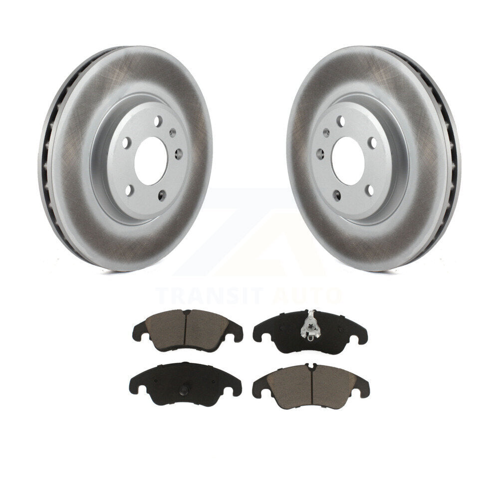 Front Coated Disc Brake Rotors Ceramic Pad Kit For Audi A4 Quattro Q5 A5 allroad