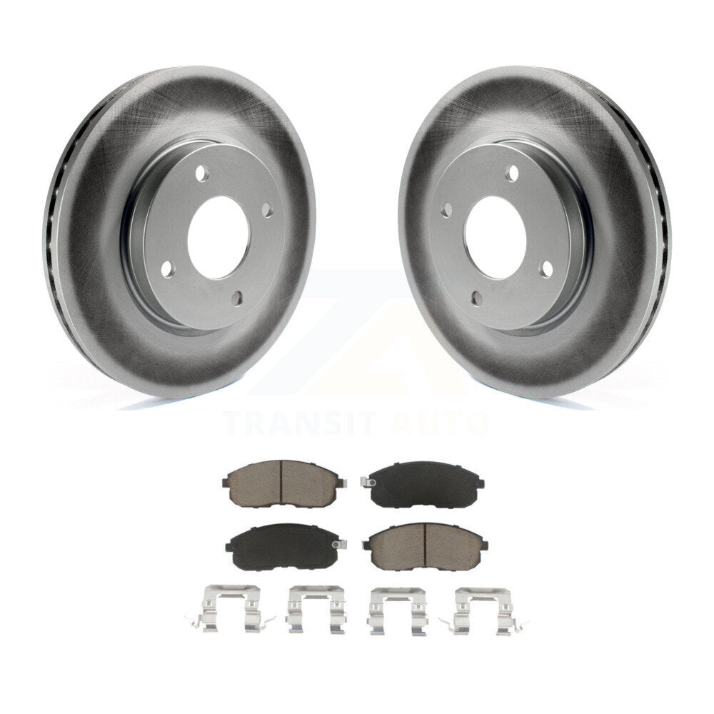 Front Coated Disc Brake Rotors And Ceramic Pads Kit For Nissan Sentra Versa Cube