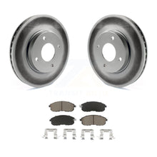 Charger l&#39;image dans la galerie, Front Coated Disc Brake Rotors And Ceramic Pads Kit For Nissan Sentra Versa Cube