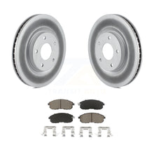 Charger l&#39;image dans la galerie, Front Coated Disc Brake Rotor &amp; Ceramic Pad Kit For 2007-2012 Nissan Sentra SE-R