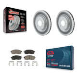 [Front] 2007-2012 Nissan Sentra SE-R Premium Coated Rotors & Ceramic Pads Brake Kit For Max Braking