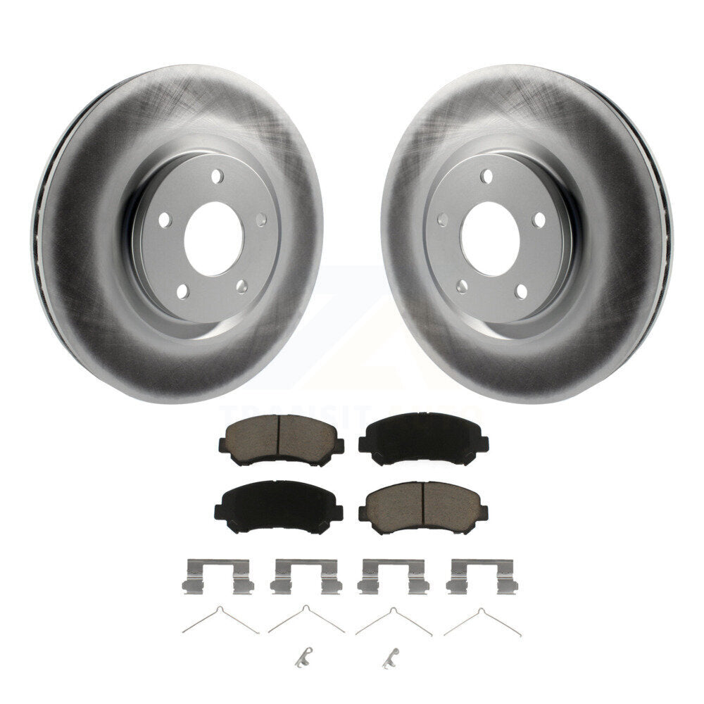 Front Coated Disc Brake Rotors And Ceramic Pads Kit For Nissan Sentra Juke