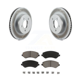 [Front] 2002-2007 Jeep Liberty Premium Coated Rotors & Ceramic Pads Brake Kit For Max Braking