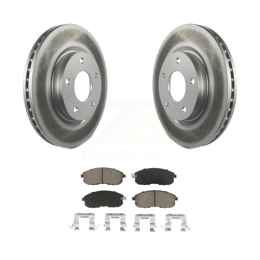 Front Coated Disc Brake Rotors And Ceramic Pads Kit For Nissan Sentra