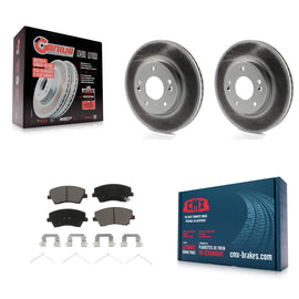 Front Coated Disc Brake Rotors And Ceramic Pads Kit For Hyundai Elantra