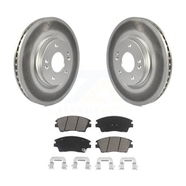 Front Coated Brake Rotor Ceramic Pad Kit For Hyundai Elantra Tucson Kia Sportage