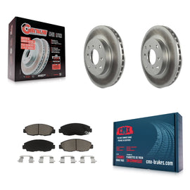 [Front] 98-02 Honda Accord Sedan with 2.3L Premium Coated Rotors & Ceramic Pads Brake Kit For Max Braking