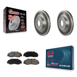 [Front] 1998-2002 Honda Accord 3.0L Premium Coated Rotors & Ceramic Pads Brake Kit For Max Braking