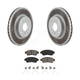 [Front] 1993-1997 Toyota Corolla Geo Prizm Premium Coated Rotors & Ceramic Pads Brake Kit For Max Braking
