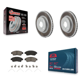 [Front] 1993-1997 Toyota Corolla Geo Prizm Premium Coated Rotors & Ceramic Pads Brake Kit For Max Braking