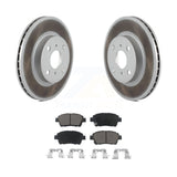 [Front] 2001-2003 Toyota Prius Premium Coated Rotors & Ceramic Pads Brake Kit For Max Braking