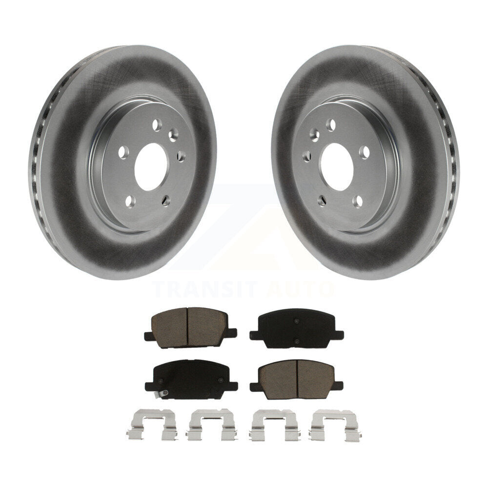 Front Coated Disc Brake Rotors & Ceramic Pad Kit For Chevrolet Trax Buick Encore