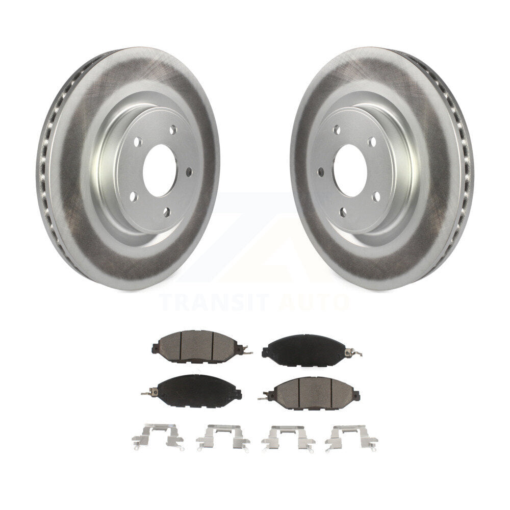 Front Coated Brake Rotor & Ceramic Pad Kit For Nissan Pathfinder Murano INFINITI