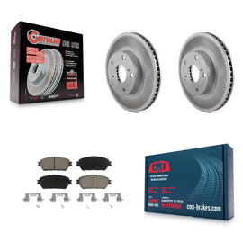 Front Coat Brake Rotor Ceramic Pad Kit For 05-15 Toyota Tacoma With 5 Lug Wheels