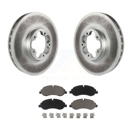 Front Coated Disc Brake Rotor & Ceramic Pad Kit For Ford Transit-250 Transit-350