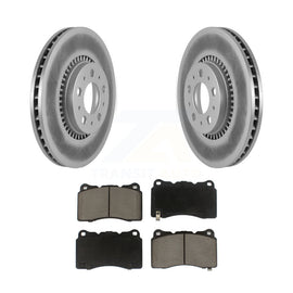 [Front] 2005-2007 Volvo V70 R Premium Coated Rotors & Ceramic Pads Brake Kit For Max Braking