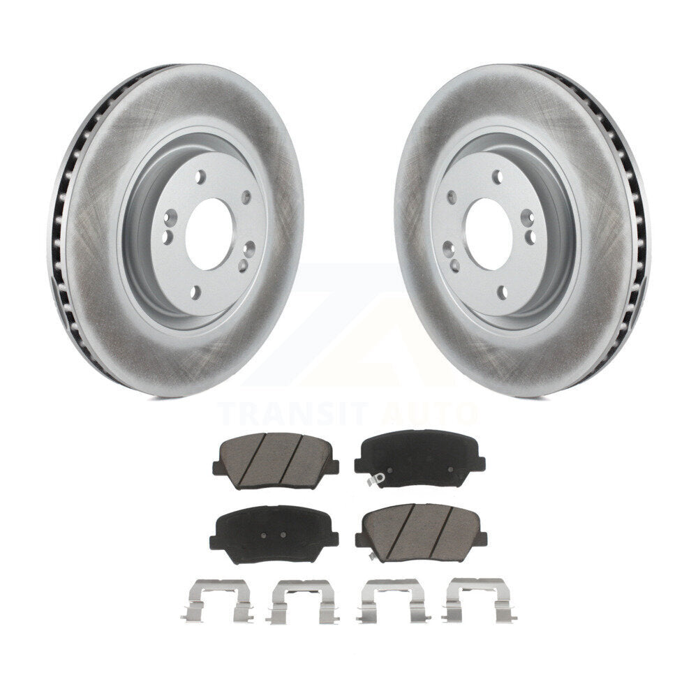 Kit de rotors de frein à disque et de plaquettes en céramique avec revêtement avant pour Hyundai Azera 2012-2017 