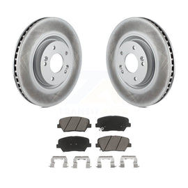 [Front] 2012-2017 Hyundai Azera Premium Coated Rotors & Ceramic Pads Brake Kit For Max Braking