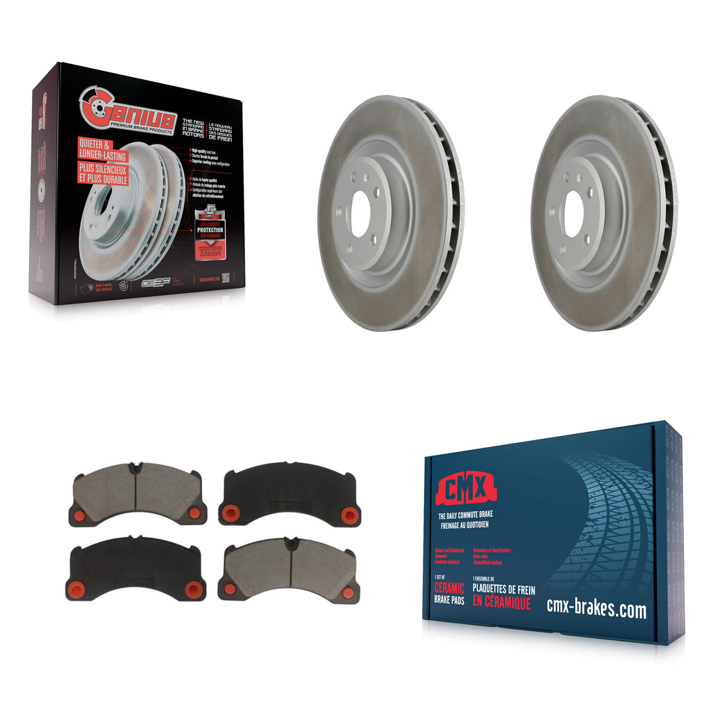 Kit de rotors de frein à disque et de plaquettes en céramique avec revêtement avant pour base Porsche Macan 2017 