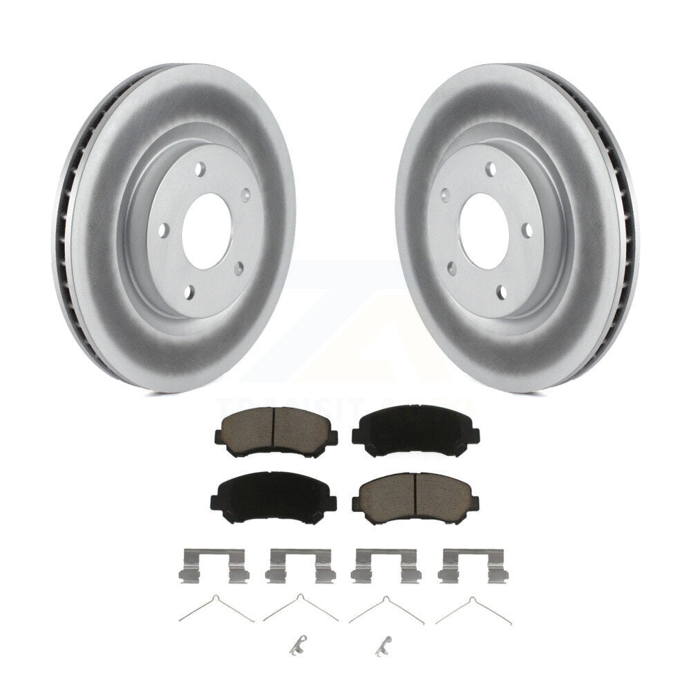 Kit de rotors de frein à disque et de plaquettes en céramique avec revêtement avant pour Nissan Rogue Select 