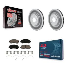 Front Coated Disc Brake Rotors And Ceramic Pads Kit For Nissan Rogue Select