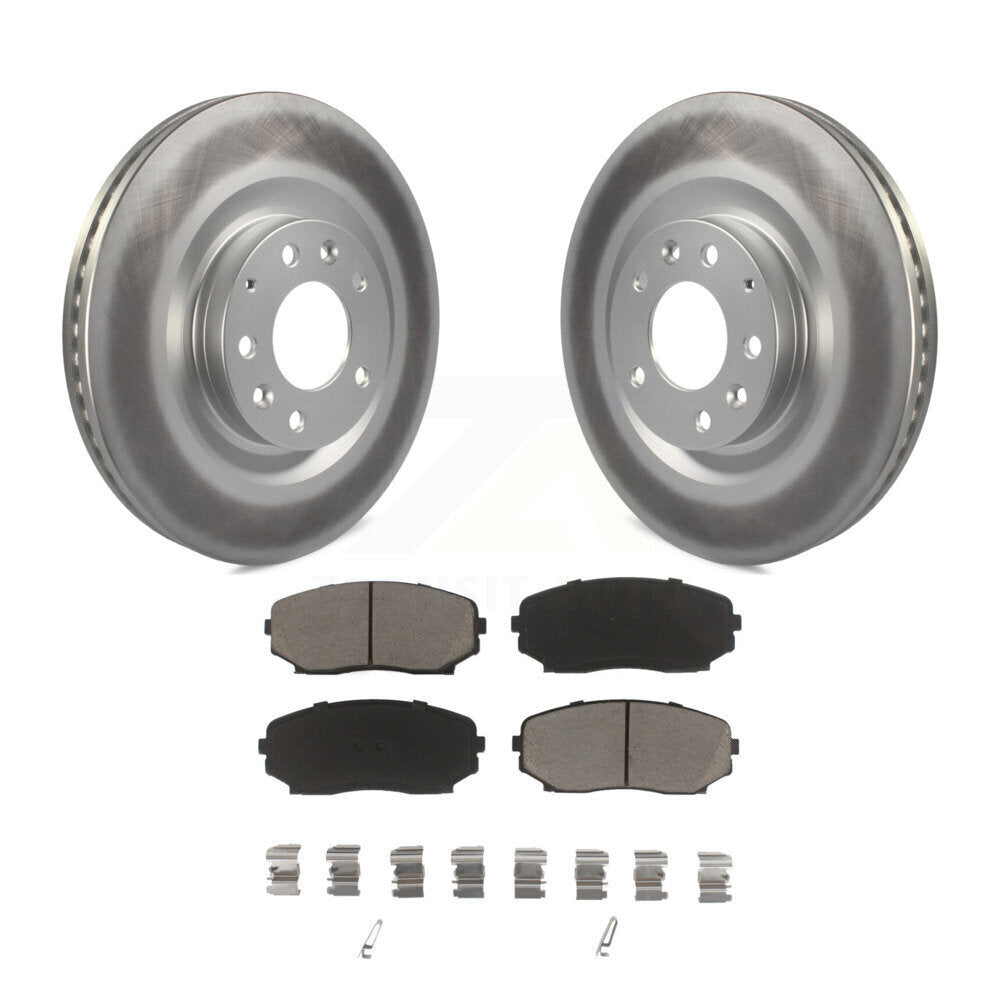 Rotors de frein à disque à revêtement avant et kit de plaquettes en céramique pour Mazda CX-9 2007-2015 