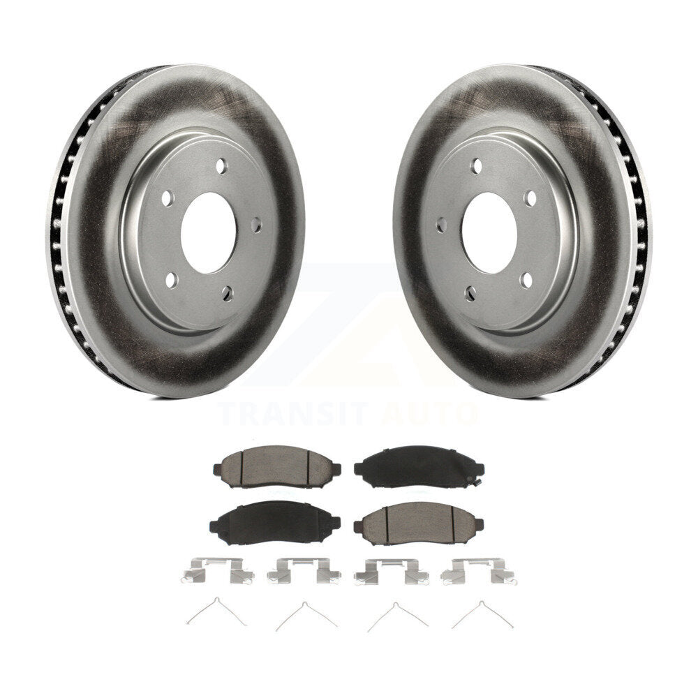 Front Coat Disc Brake Rotor Ceramic Pad Kit For Nissan NV200 LEAF Chevrolet City