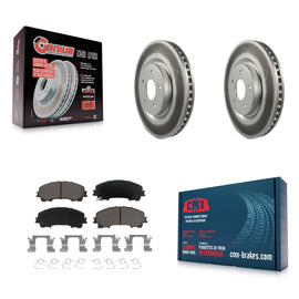 Front Coated Disc Brake Rotors And Ceramic Pads Kit For Nissan Rogue