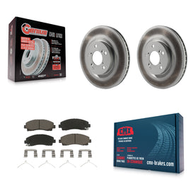 [Front] 2009-2014 Acura TL Premium Coated Rotors & Ceramic Pads Brake Kit For Max Braking