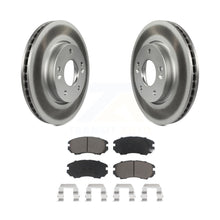 Charger l&#39;image dans la galerie, Front Coated Disc Brake Rotors And Ceramic Pads Kit For 2010-2011 Kia Soul 2.0L