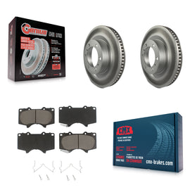 Front Coat Brake Rotors Ceramic Pad Kit For 2010-2022 Toyota 4Runner Lexus GX460