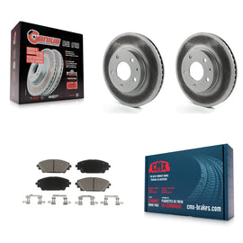 [Front] 2016-2021 Mazda CX-3 FWD Premium Coated Rotors & Ceramic Pads Brake Kit For Max Braking