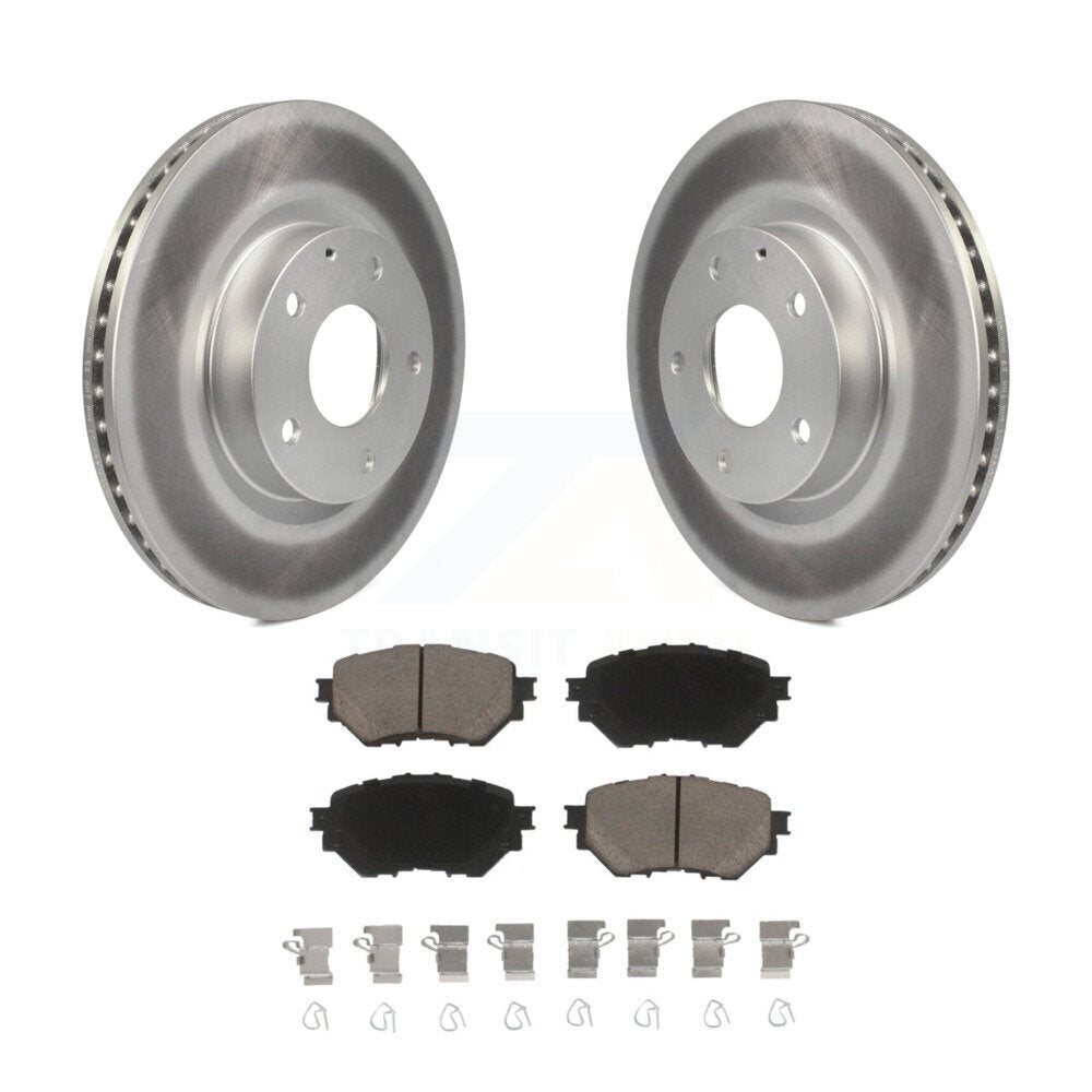 Front Coated Disc Brake Rotors And Ceramic Pads Kit For Mazda 3 Sport 2.5L