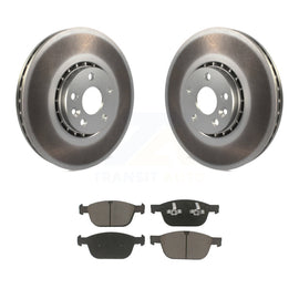 [Front] 2010-2015 Volvo XC60 Premium Coated Rotors & Ceramic Pads Brake Kit For Max Braking